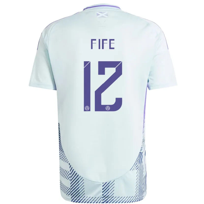 Danxen Women Scotland Jenna Fife #12 Light Mint Blue Away Jersey 24-26 T-Shirt