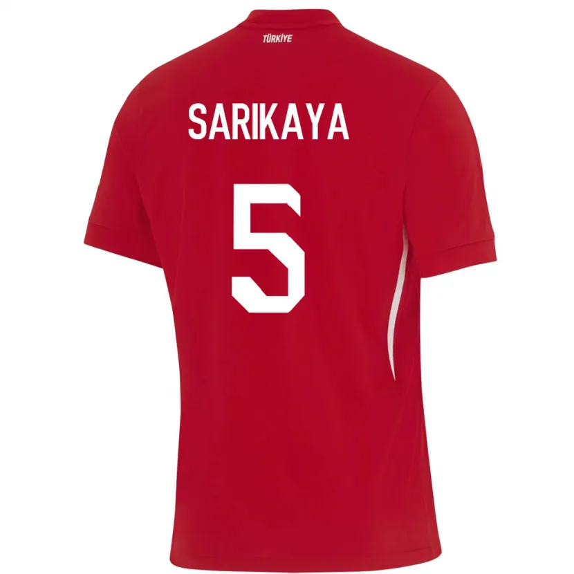 Danxen Women Turkey Efe Sarıkaya #5 Red Away Jersey 24-26 T-Shirt