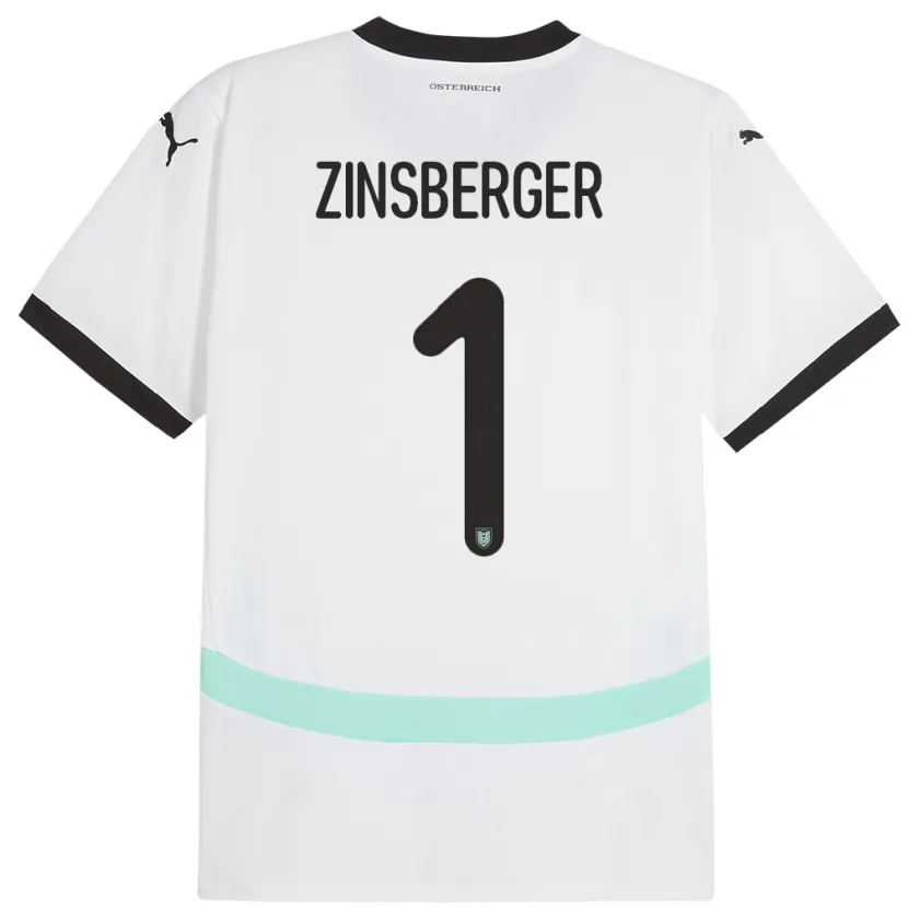 Danxen Women Austria Manuela Zinsberger #1 White Away Jersey 24-26 T-Shirt