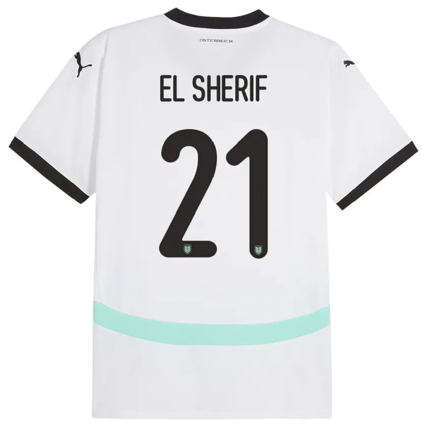 Danxen Women Austria Mariella El Sherif #21 White Away Jersey 24-26 T-Shirt