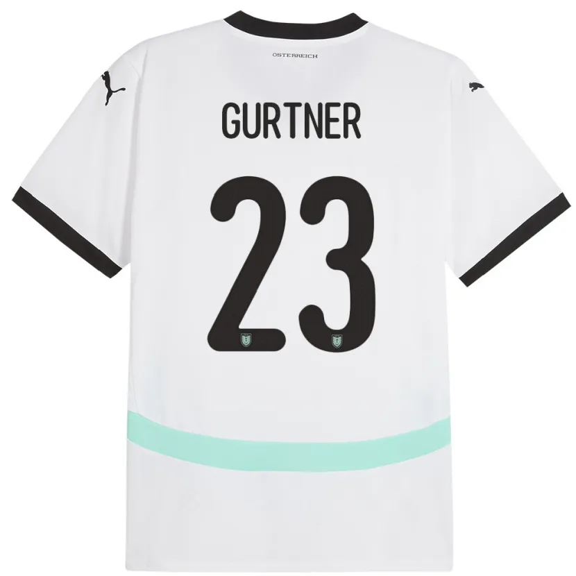 Danxen Women Austria Andrea Gurtner #23 White Away Jersey 24-26 T-Shirt