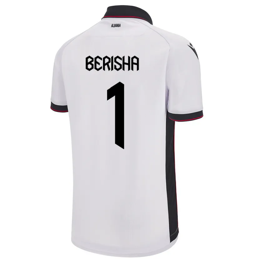 Danxen Women Albania Etrit Berisha #1 White Away Jersey 24-26 T-Shirt