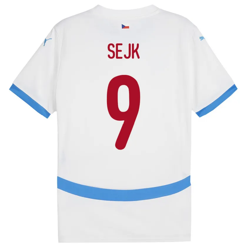 Danxen Women Czech Republic Vaclav Sejk #9 White Away Jersey 24-26 T-Shirt