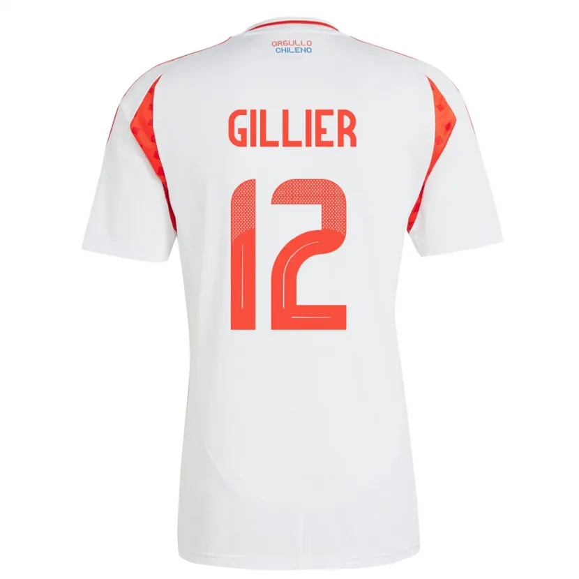 Danxen Women Chile Thomas Gillier #12 White Away Jersey 24-26 T-Shirt