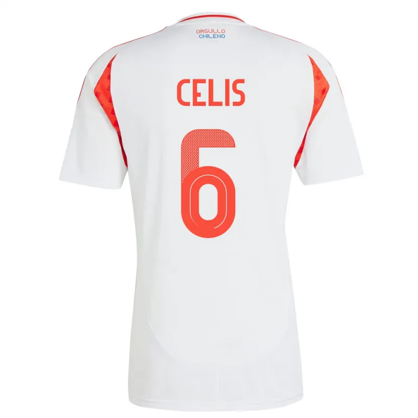 Danxen Women Chile Milovan Celis #6 White Away Jersey 24-26 T-Shirt