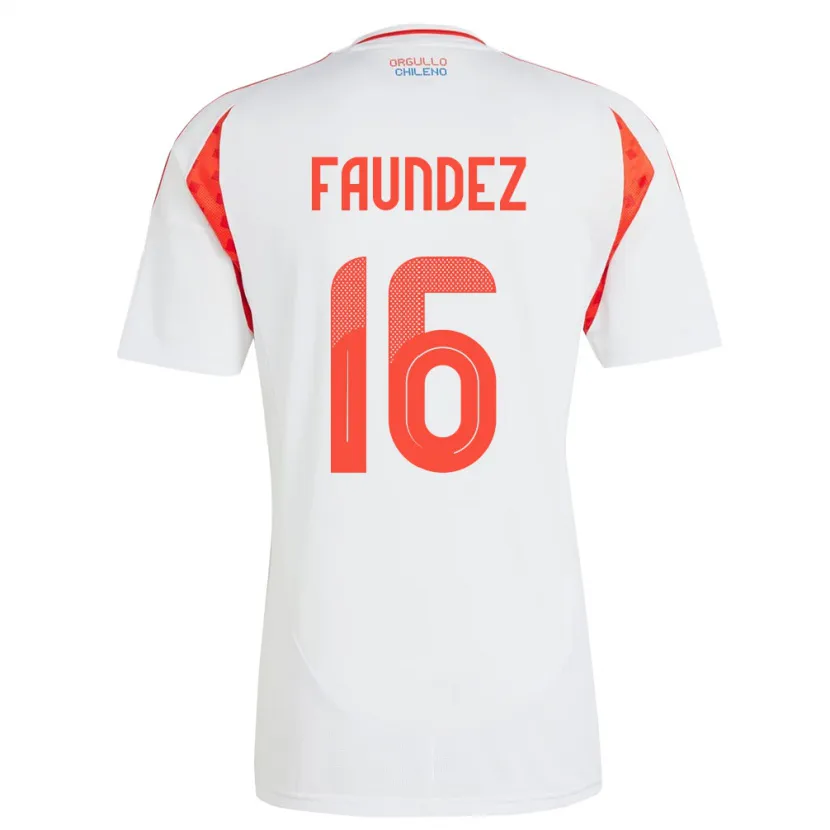 Danxen Women Chile Felipe Faúndez #16 White Away Jersey 24-26 T-Shirt