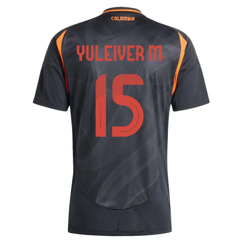 Danxen Women Colombia Yuleiver Mosquera #15 Black Away Jersey 24-26 T-Shirt