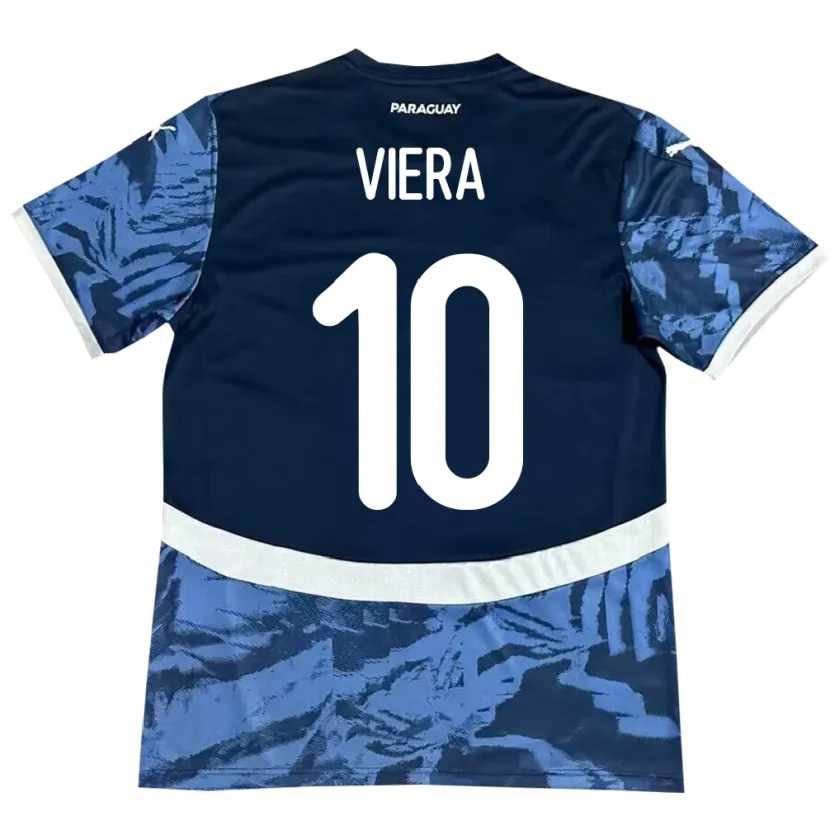 Danxen Women Paraguay Wílder Viera #10 Blue Away Jersey 24-26 T-Shirt