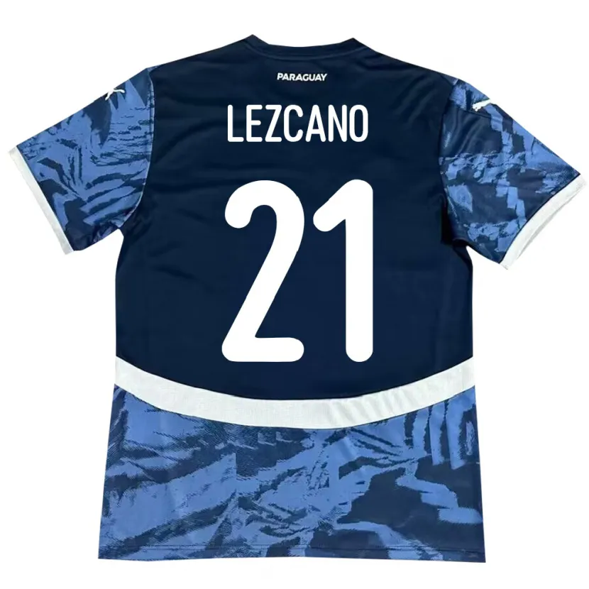 Danxen Women Paraguay Rubén Lezcano #21 Blue Away Jersey 24-26 T-Shirt