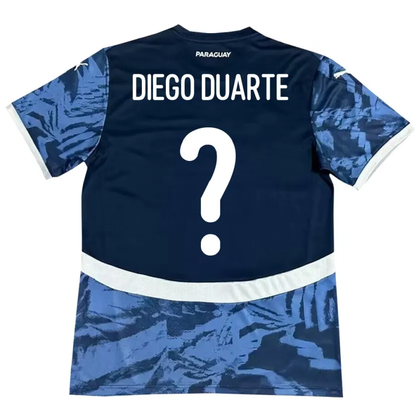 Danxen Women Paraguay Diego Duarte #0 Blue Away Jersey 24-26 T-Shirt