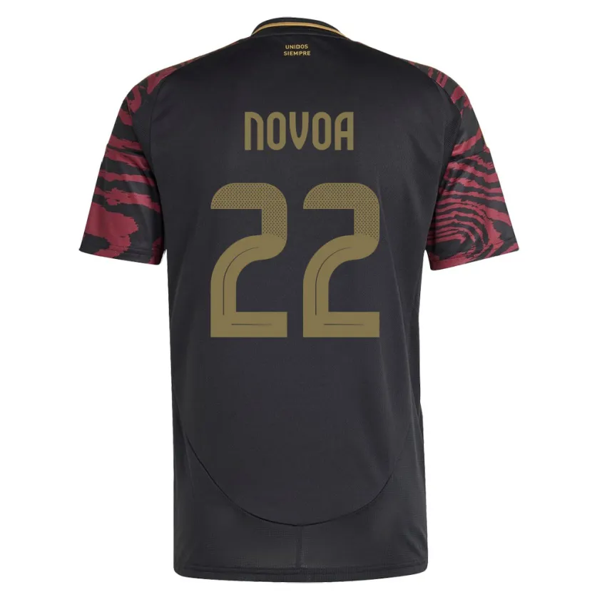 Danxen Women Peru Cindy Novoa #22 Black Away Jersey 24-26 T-Shirt