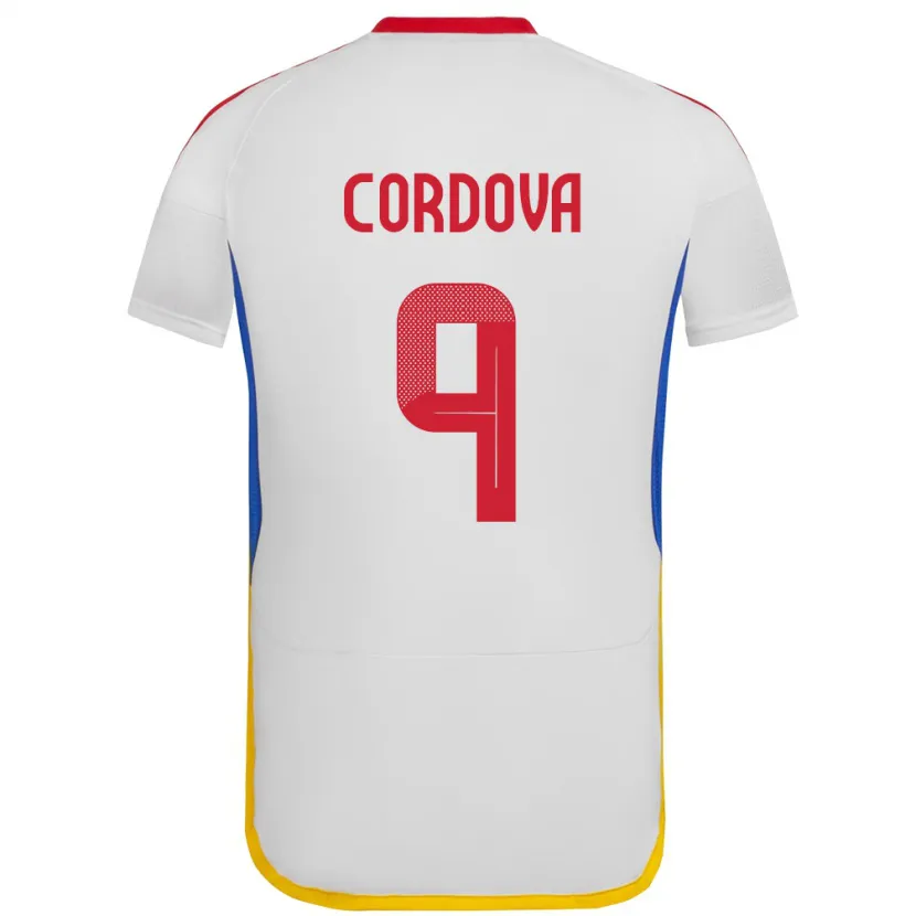 Danxen Women Venezuela Sergio Córdova #9 White Away Jersey 24-26 T-Shirt