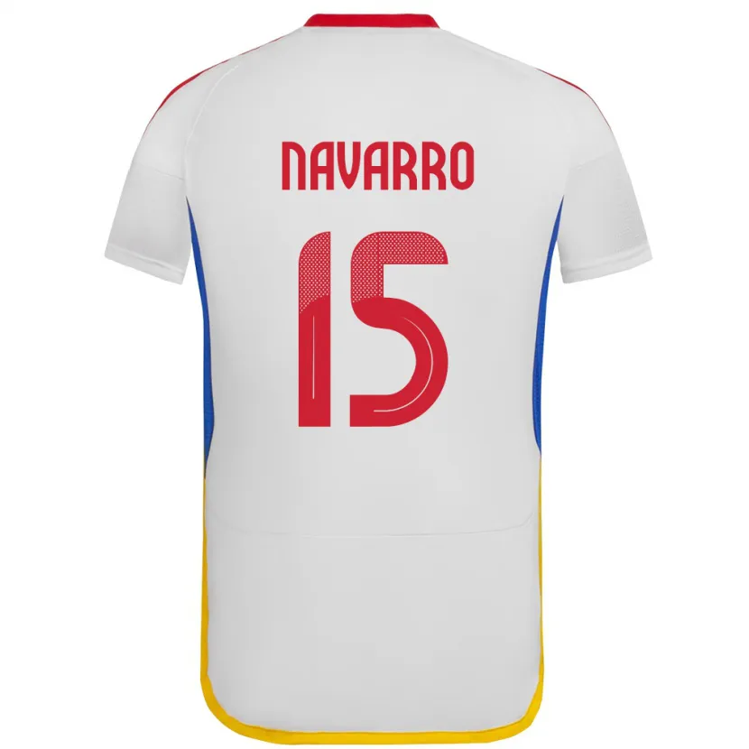 Danxen Women Venezuela Miguel Navarro #15 White Away Jersey 24-26 T-Shirt