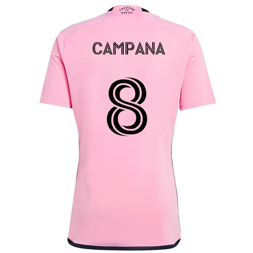 Danxen Kid Leonardo Campana #8 Pink Home Jersey 2024/25 T-Shirt