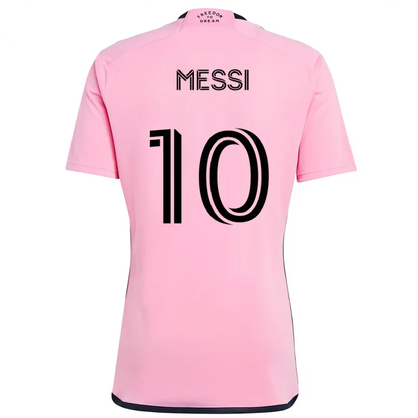 Danxen Kid Lionel Messi #10 Pink Home Jersey 2024/25 T-Shirt