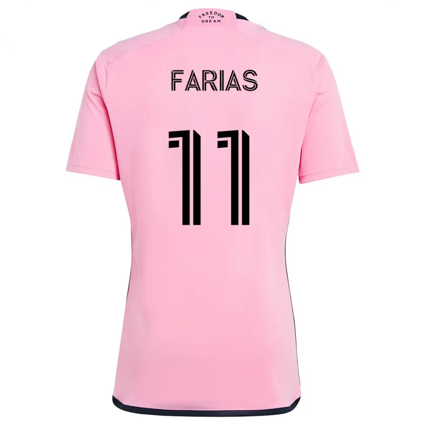 Danxen Kid Facundo Farías #11 Pink Home Jersey 2024/25 T-Shirt