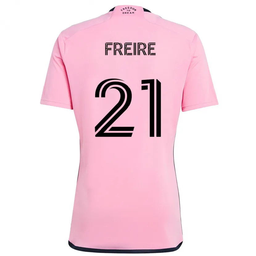 Danxen Kid Nicolás Freire #21 Pink Home Jersey 2024/25 T-Shirt