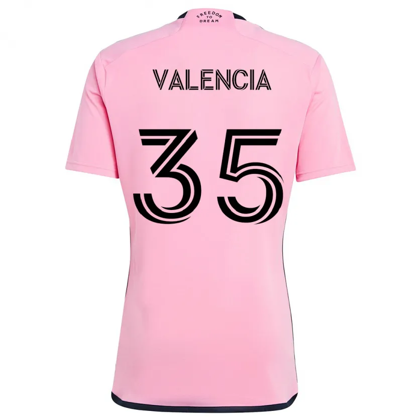 Danxen Kid Felipe Valencia #35 Pink Home Jersey 2024/25 T-Shirt