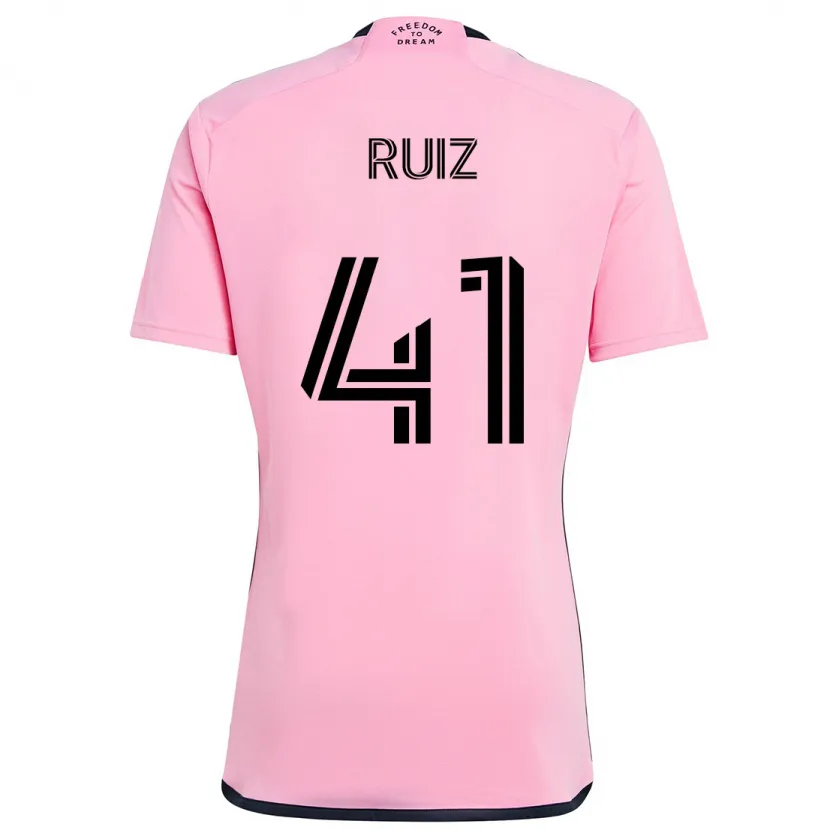 Danxen Kid David Ruíz #41 Pink Home Jersey 2024/25 T-Shirt