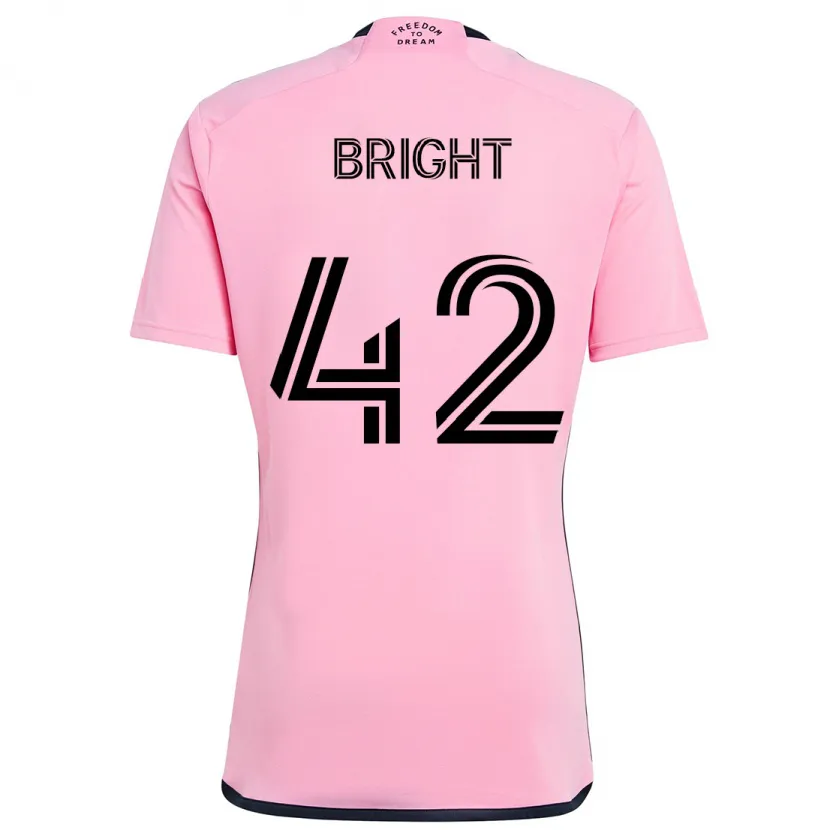 Danxen Kid Yannick Bright #42 Pink Home Jersey 2024/25 T-Shirt