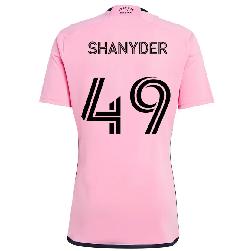 Danxen Kid Shanyder Borgelin #49 Pink Home Jersey 2024/25 T-Shirt