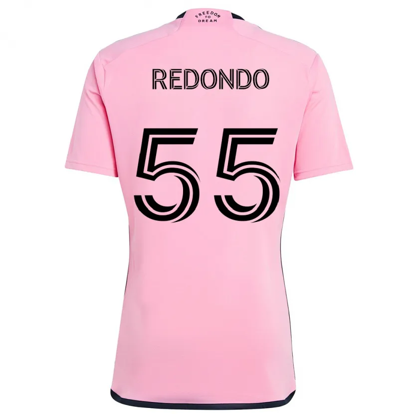 Danxen Kid Federico Redondo #55 Pink Home Jersey 2024/25 T-Shirt