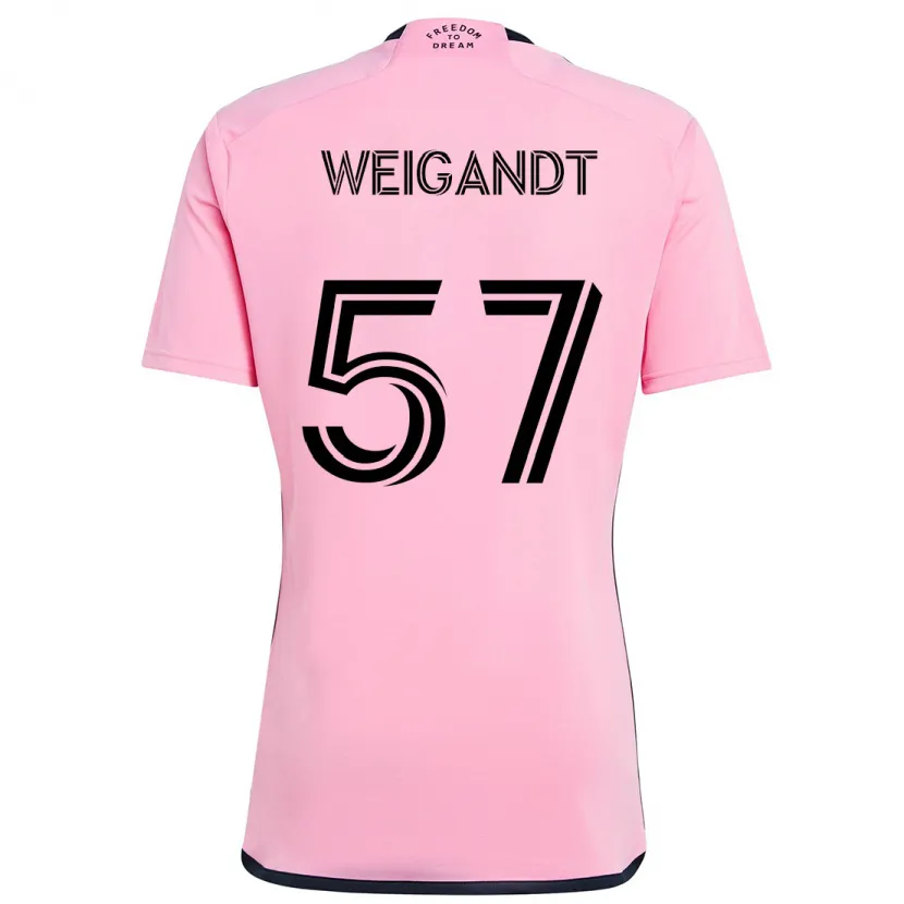 Danxen Kid Marcelo Weigandt #57 Pink Home Jersey 2024/25 T-Shirt