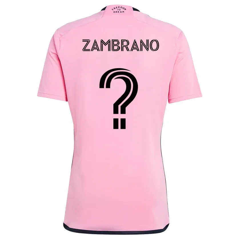 Danxen Kid Matteo Zambrano #0 Pink Home Jersey 2024/25 T-Shirt