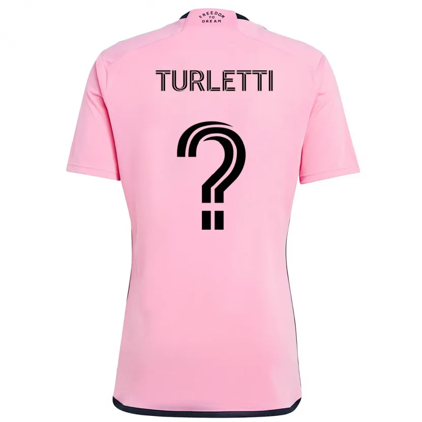 Danxen Kid Mateo Turletti #0 Pink Home Jersey 2024/25 T-Shirt