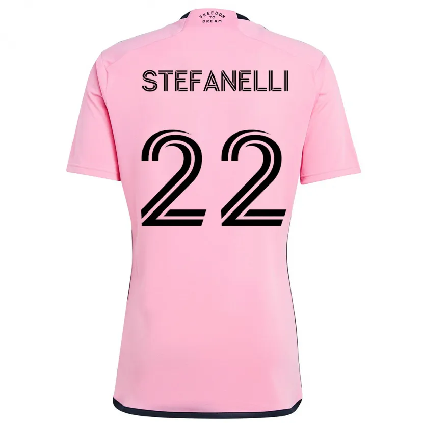 Danxen Kid Nicolás Stefanelli #22 Pink Home Jersey 2024/25 T-Shirt