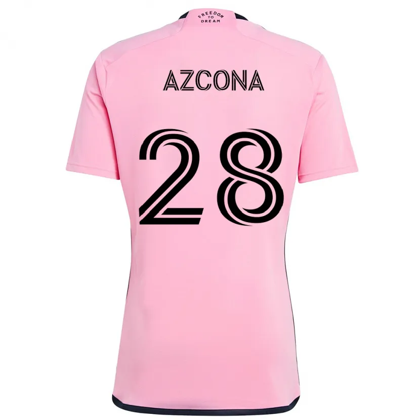 Danxen Kid Edison Azcona #28 Pink Home Jersey 2024/25 T-Shirt