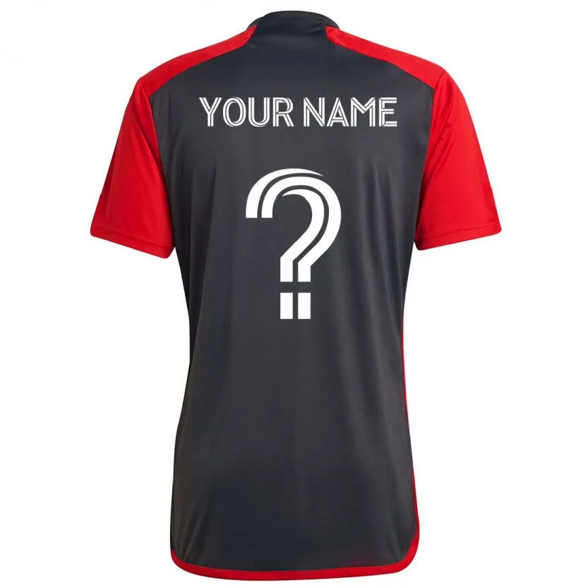 Danxen Kid Your Name #0 Grayn Red Home Jersey 2024/25 T-Shirt