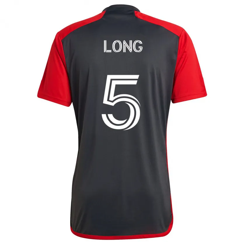 Danxen Kid Kevin Long #5 Grayn Red Home Jersey 2024/25 T-Shirt