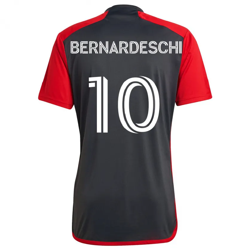 Danxen Kid Federico Bernardeschi #10 Grayn Red Home Jersey 2024/25 T-Shirt