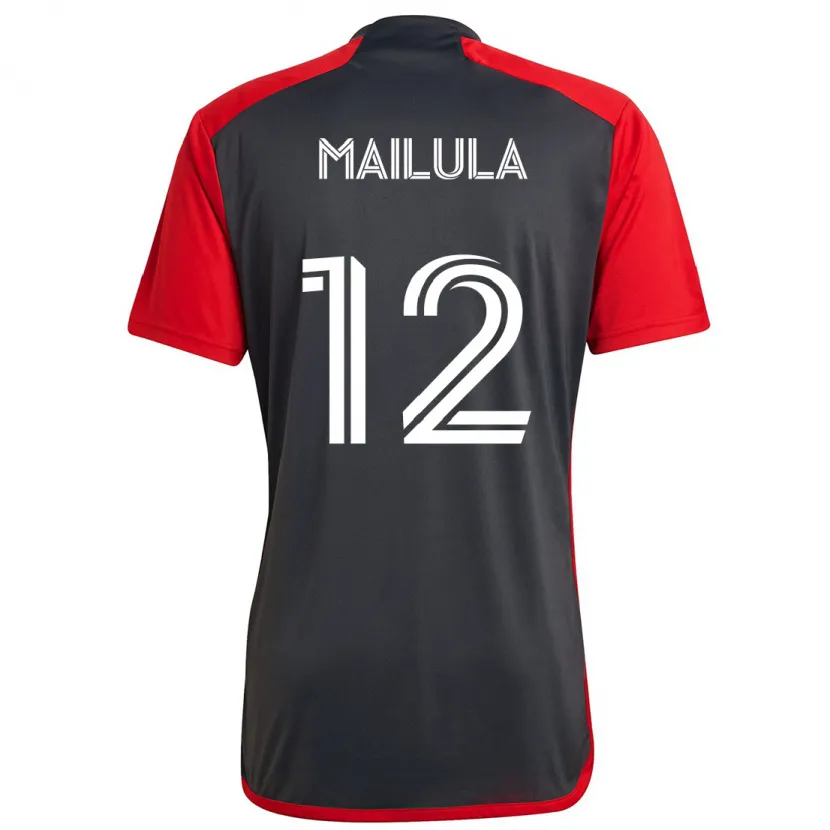 Danxen Kid Cassius Mailula #12 Grayn Red Home Jersey 2024/25 T-Shirt