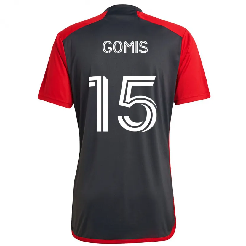 Danxen Kid Nicksoen Gomis #15 Grayn Red Home Jersey 2024/25 T-Shirt