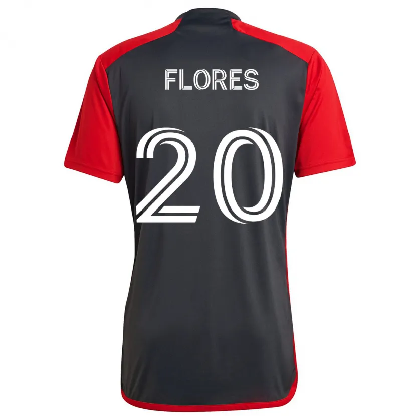 Danxen Kid Deybi Flores #20 Grayn Red Home Jersey 2024/25 T-Shirt