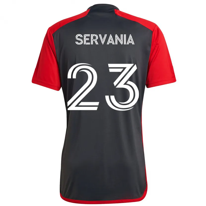 Danxen Kid Brandon Servania #23 Grayn Red Home Jersey 2024/25 T-Shirt