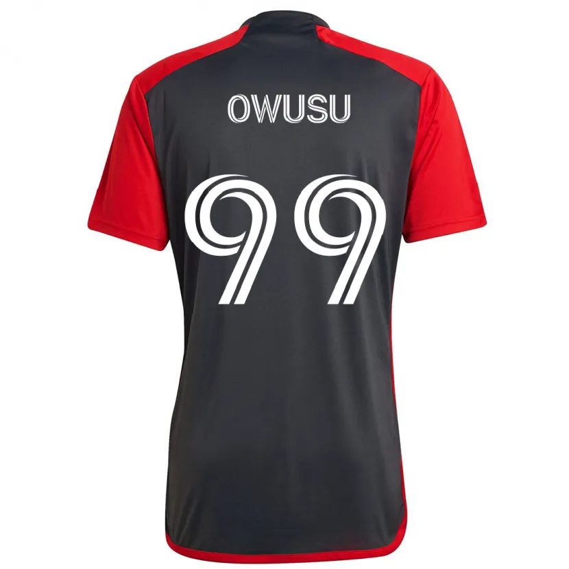 Danxen Kid Prince Osei Owusu #99 Grayn Red Home Jersey 2024/25 T-Shirt