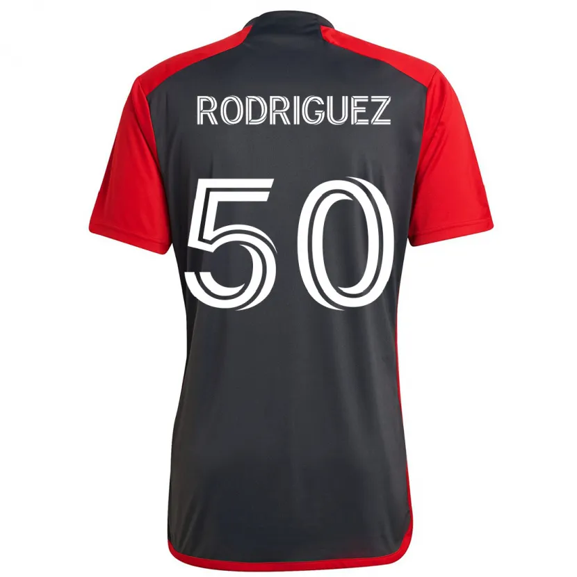 Danxen Kid Abraham Rodriguez #50 Grayn Red Home Jersey 2024/25 T-Shirt