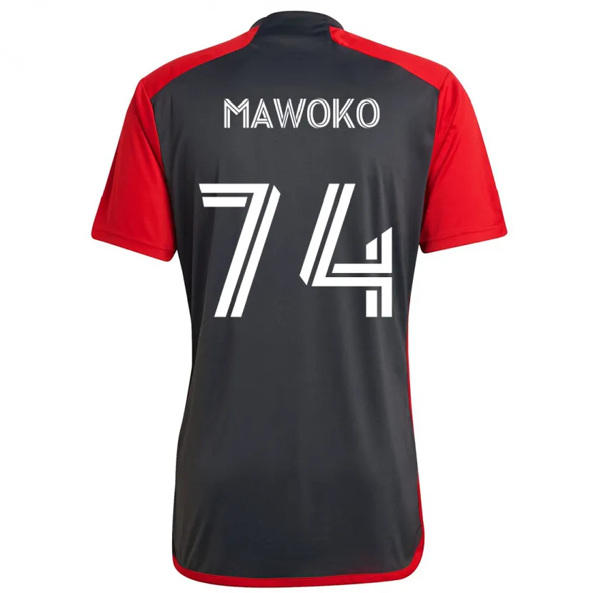 Danxen Kid Kundai Mawoko #74 Grayn Red Home Jersey 2024/25 T-Shirt