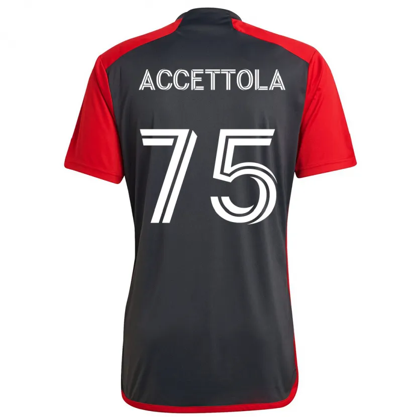 Danxen Kid Luca Accettola #75 Grayn Red Home Jersey 2024/25 T-Shirt