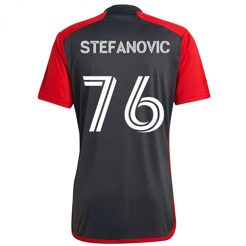 Danxen Kid Lazar Stefanovic #76 Grayn Red Home Jersey 2024/25 T-Shirt