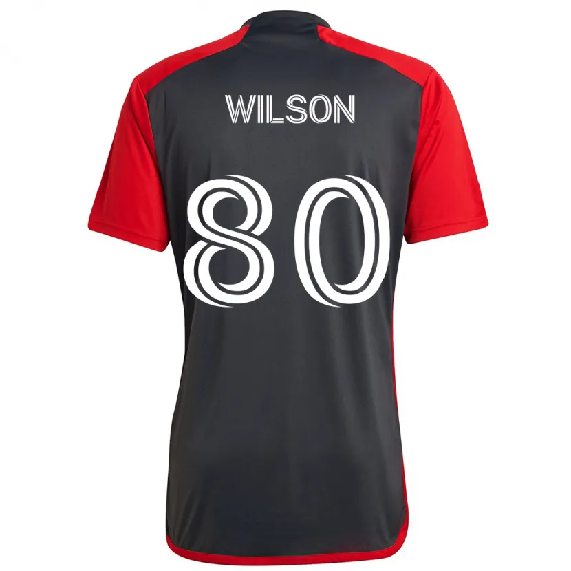 Danxen Kid Shafique Wilson #80 Grayn Red Home Jersey 2024/25 T-Shirt