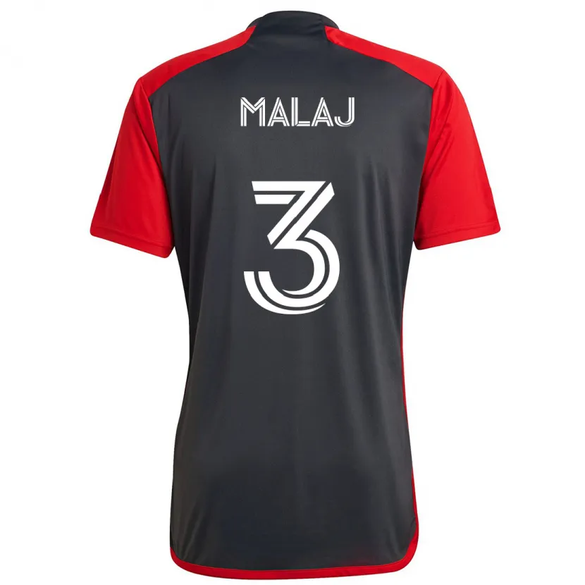 Danxen Kid Albert Malaj #3 Grayn Red Home Jersey 2024/25 T-Shirt