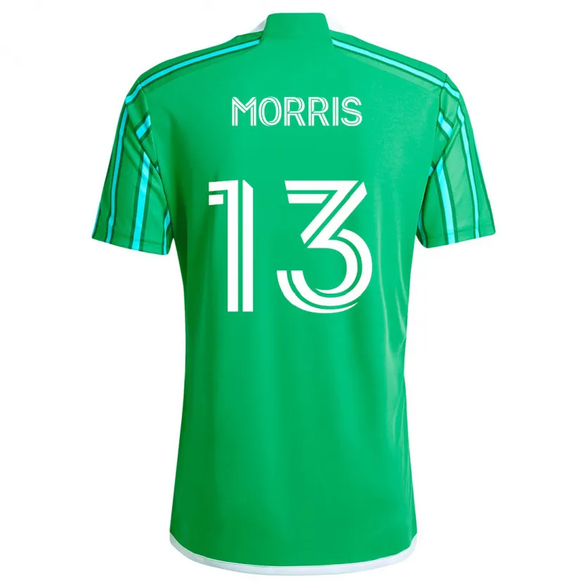 Danxen Kid Jordan Morris #13 Green White Home Jersey 2024/25 T-Shirt