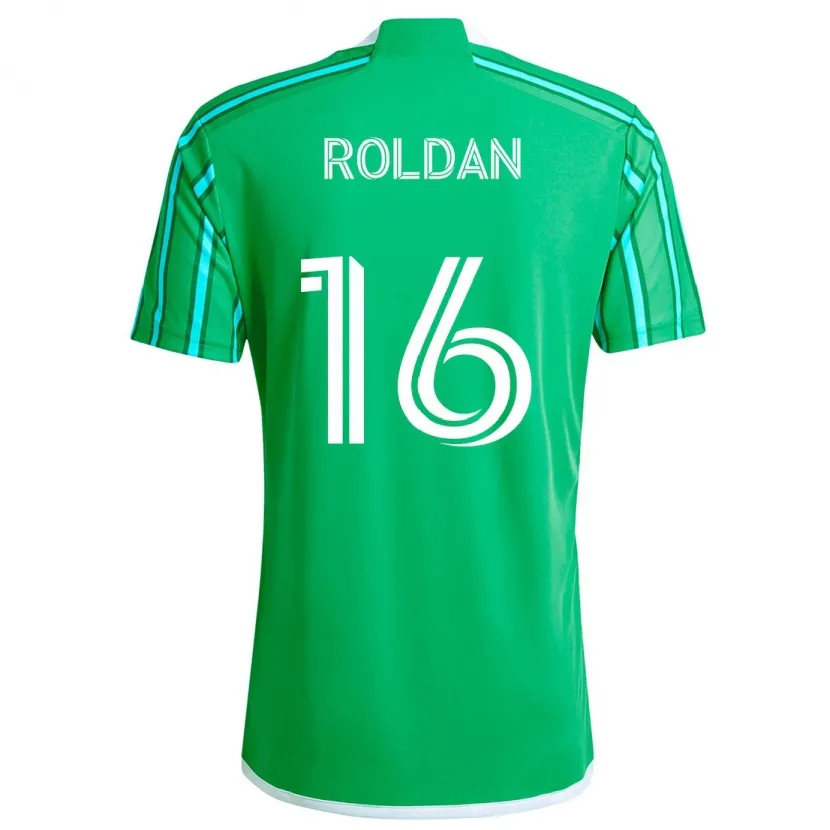 Danxen Kid Álex Roldán #16 Green White Home Jersey 2024/25 T-Shirt