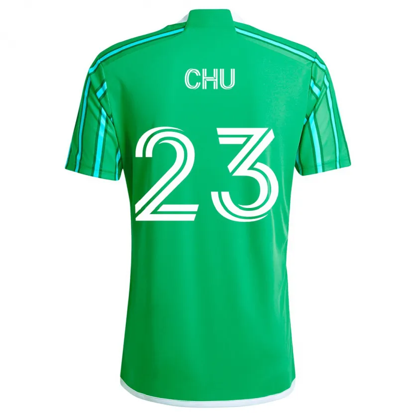 Danxen Kid Léo Chú #23 Green White Home Jersey 2024/25 T-Shirt