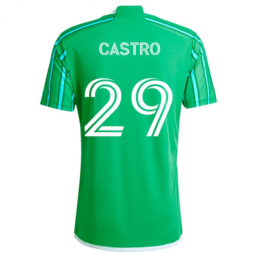 Danxen Kid Jacob Castro #29 Green White Home Jersey 2024/25 T-Shirt