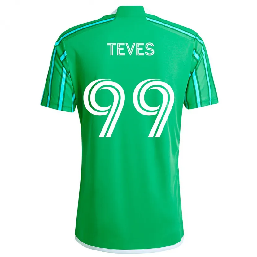 Danxen Kid Dylan Teves #99 Green White Home Jersey 2024/25 T-Shirt